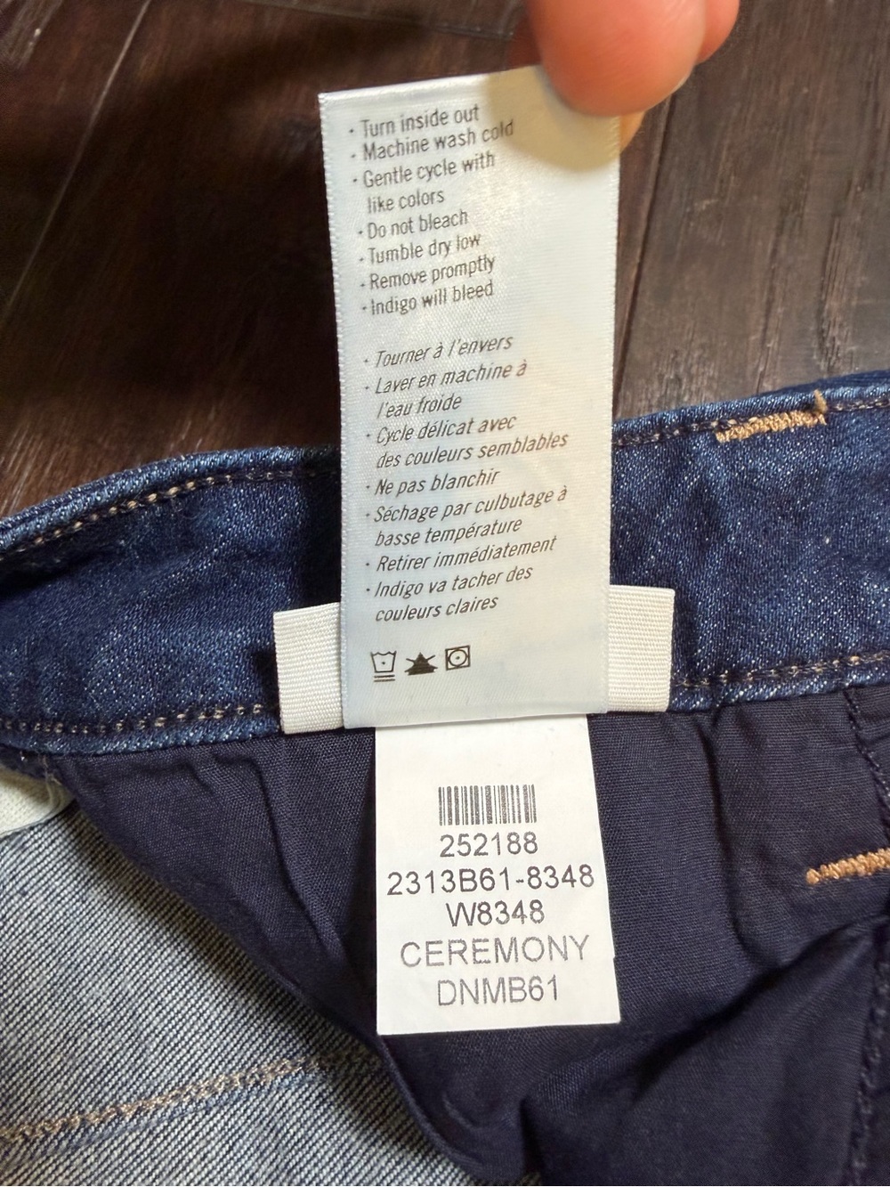 PAIGE Leenah High Rise Wide Leg Jeans Sz 28 Ceremony Dark Wash Stretch Denim - Picture 8 of 9